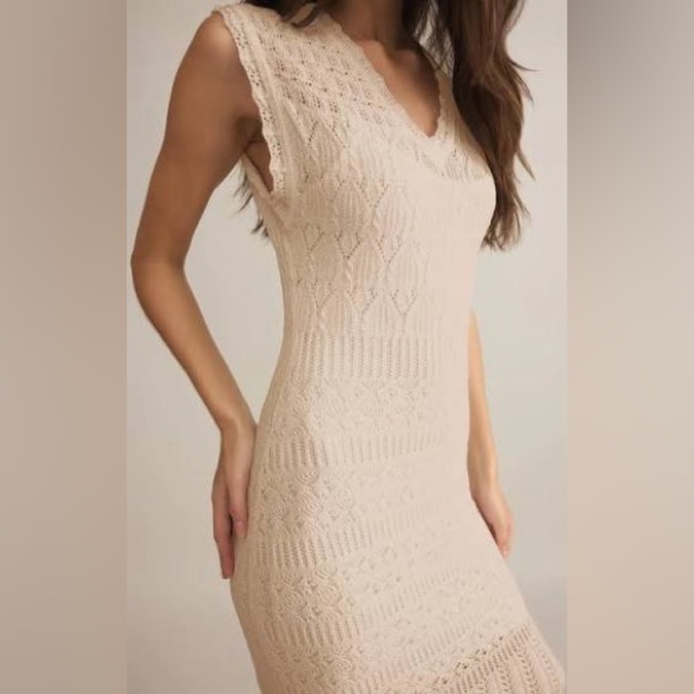 Z Supply MARSELLA CROCHET MIDI DRESS - Picture 3 of 9